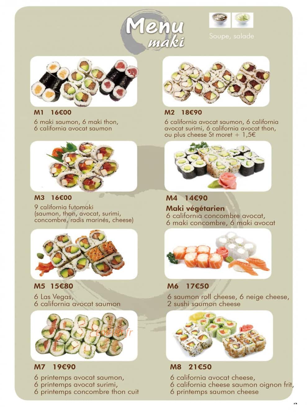 La Maison Tatami — carte page 6