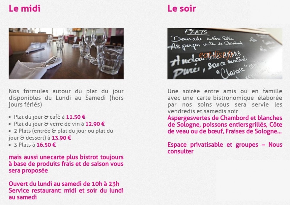 La Trouvaille — carte page 1