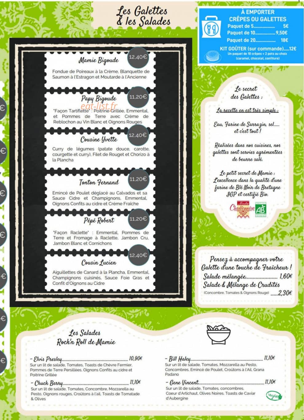 Le Comptoir de Mamie Bigoude — carte page 2