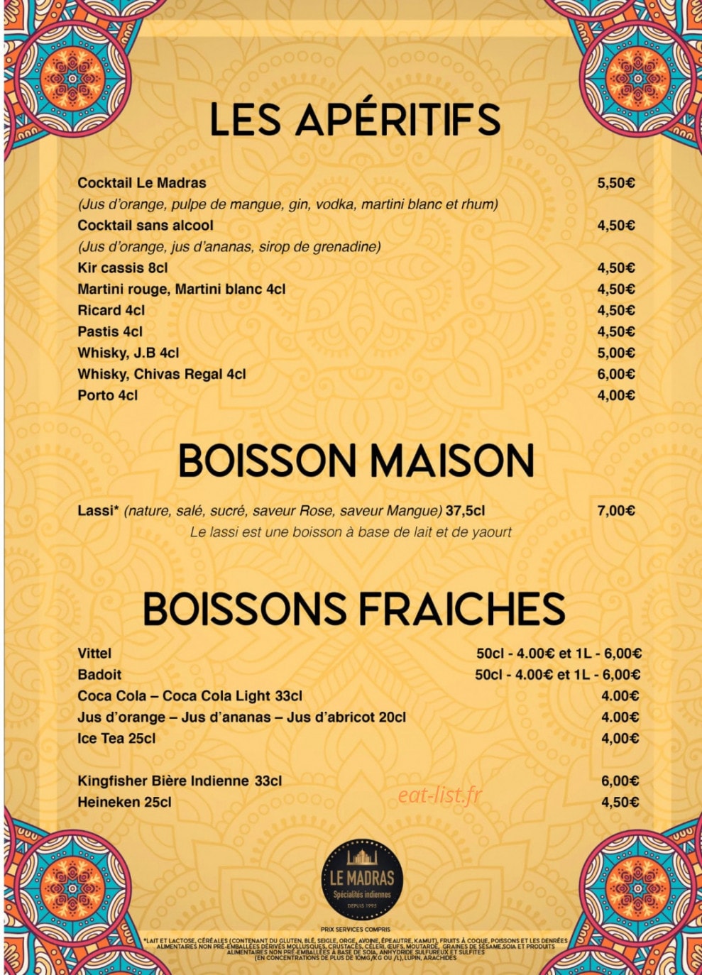 Le Madras — carte page 9