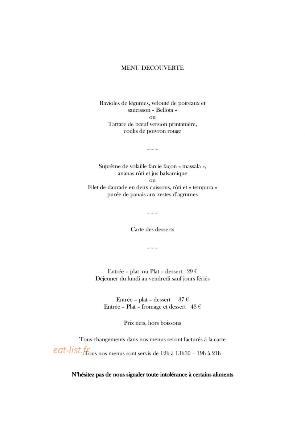 Le Médicis — carte page 1