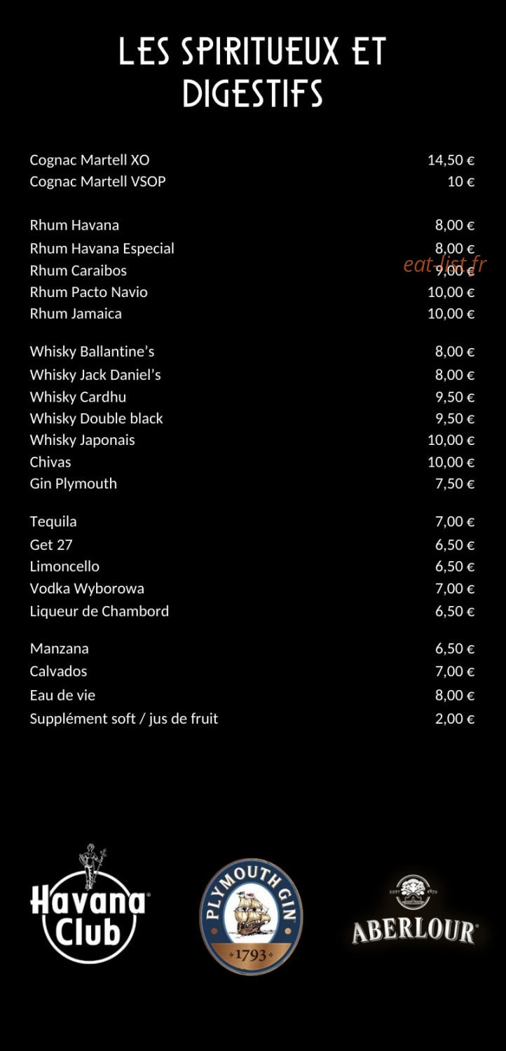 Le Petit Bistro — carte page 4