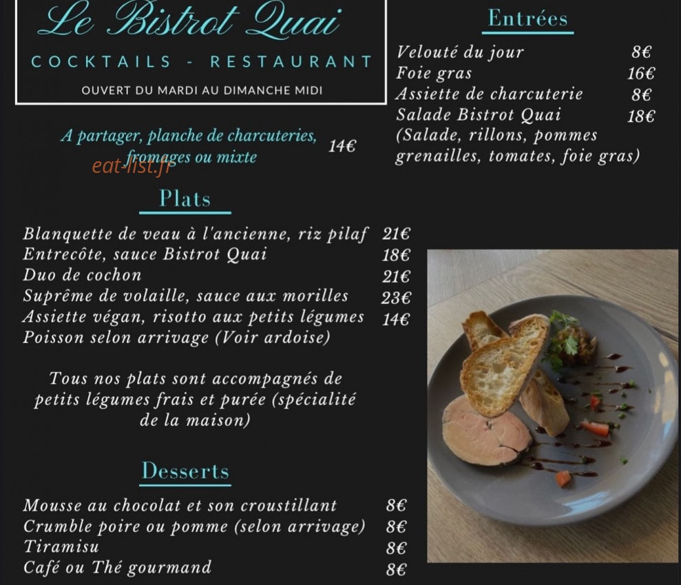 Le Quai — carte page 1