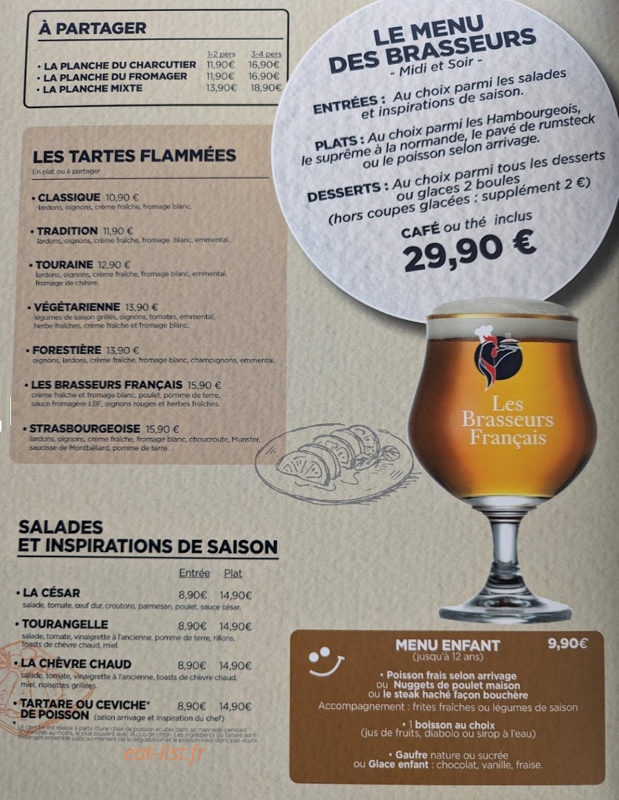 Les Brasseurs Français — carte page 1