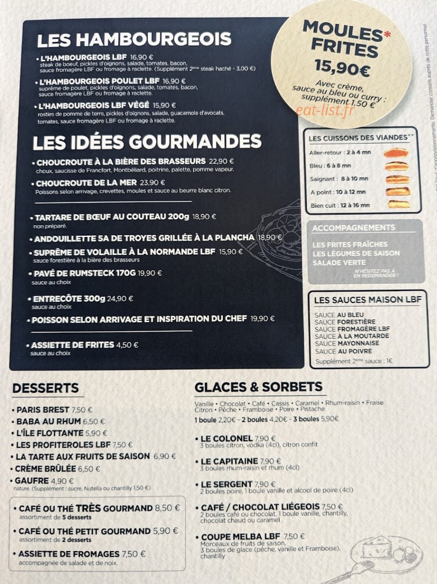 Les Brasseurs Français — carte page 2