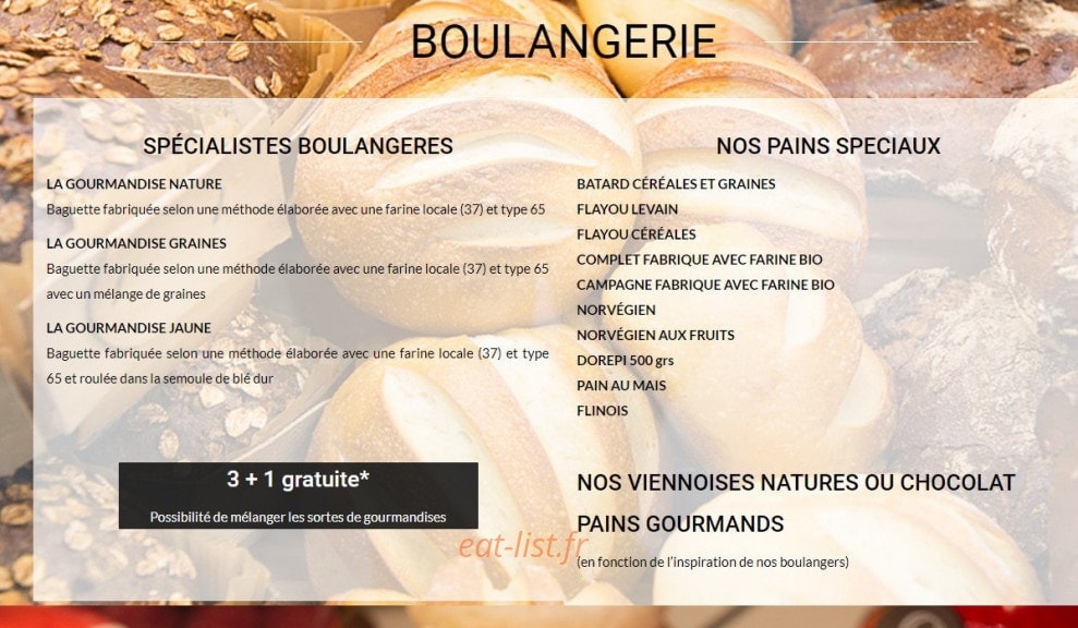 Les Gourmandises d'Olivier — carte page 1