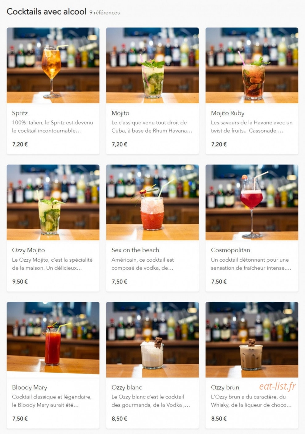 Ozzy pizzeria — carte page 7