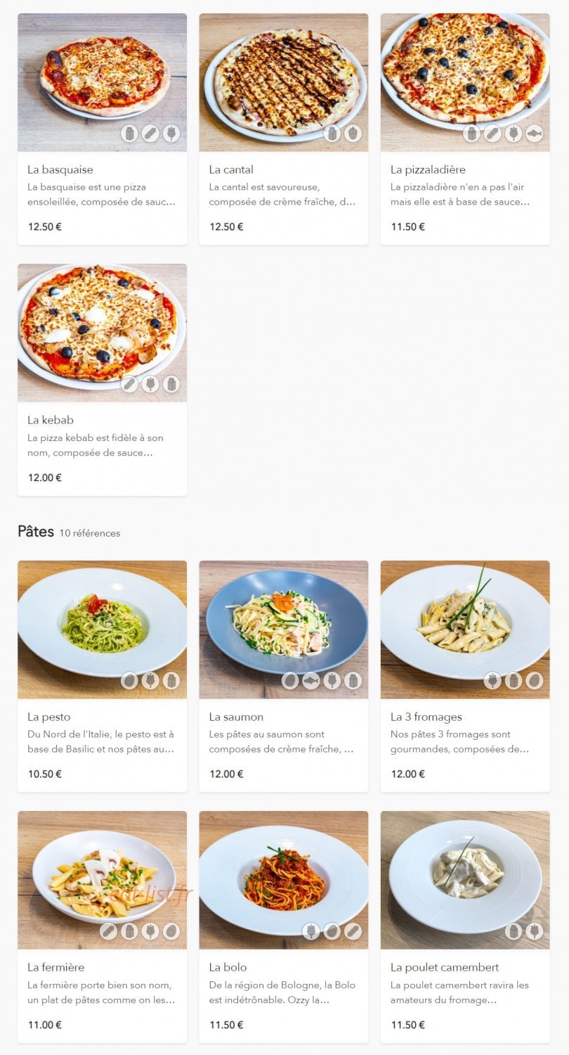 Ozzy pizzeria — carte page 12
