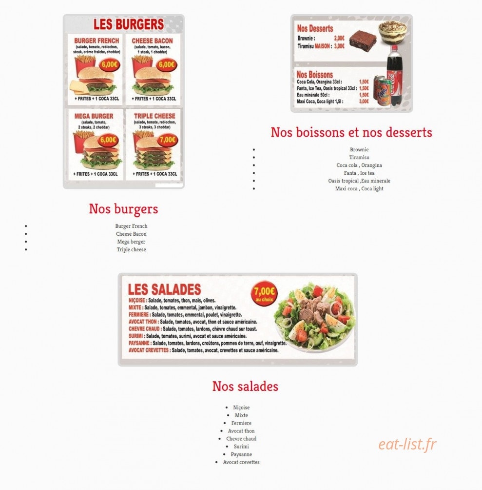 Pizza Manhattan — carte page 2
