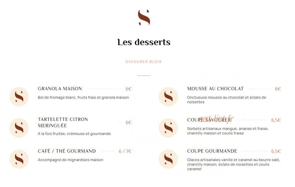 Savourer — carte page 3