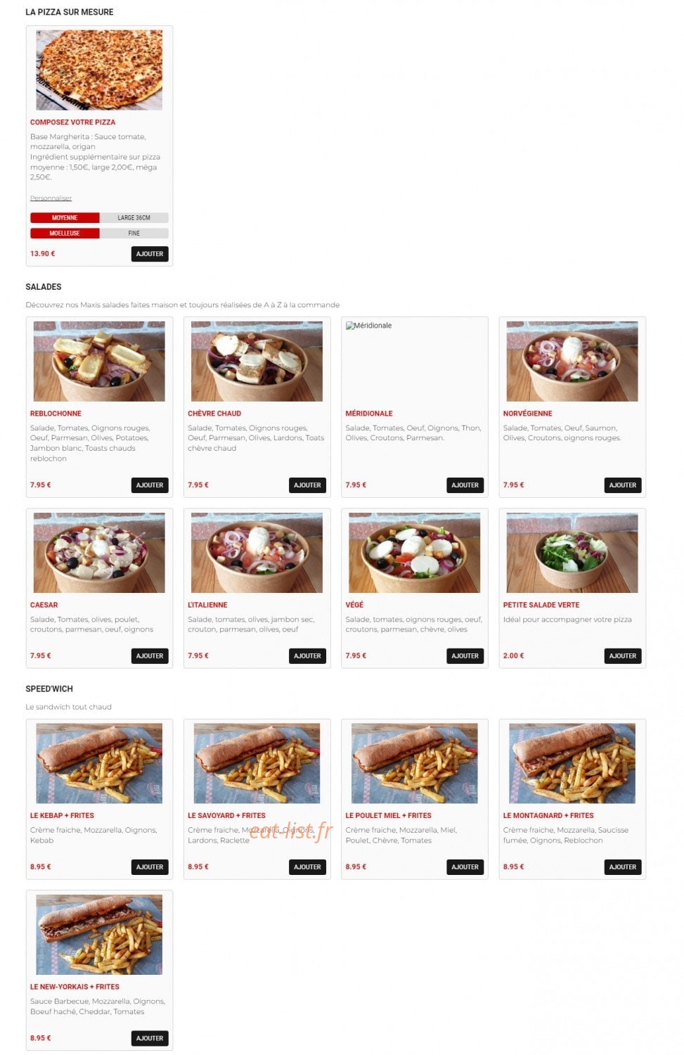Speedy Pizz — carte page 6