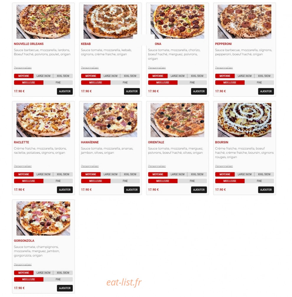 Speedy Pizz — carte page 4