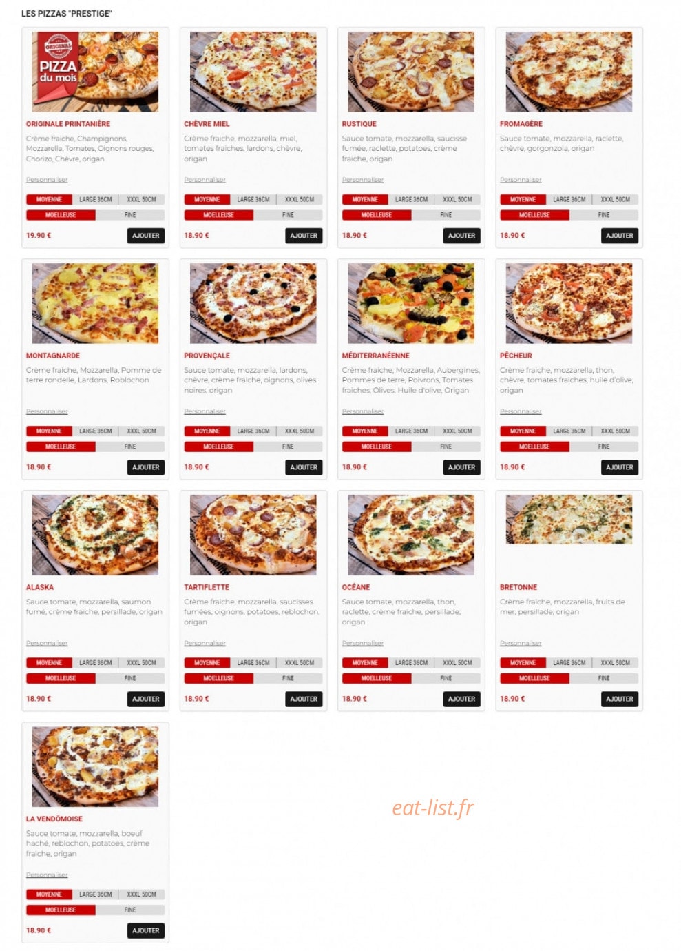 Speedy Pizz — carte page 5