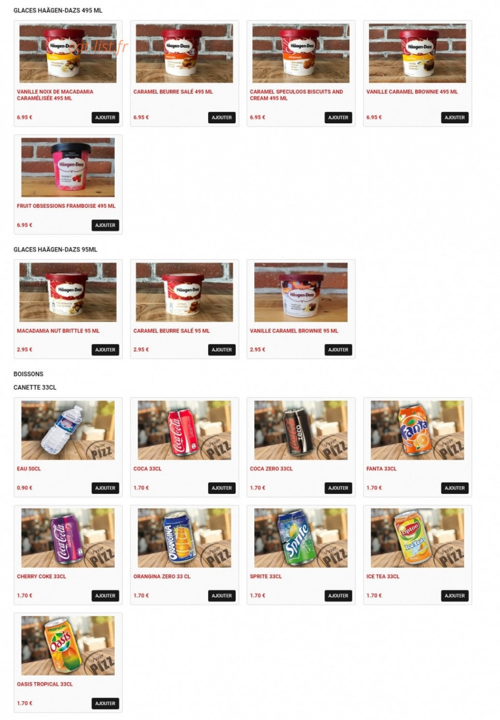 Speedy Pizz — carte page 8