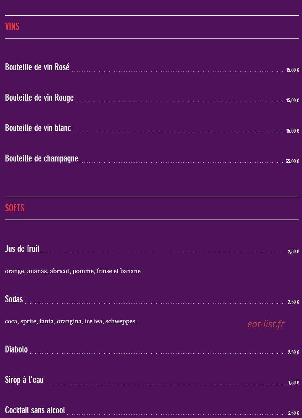 Burger Squad — carte page 8
