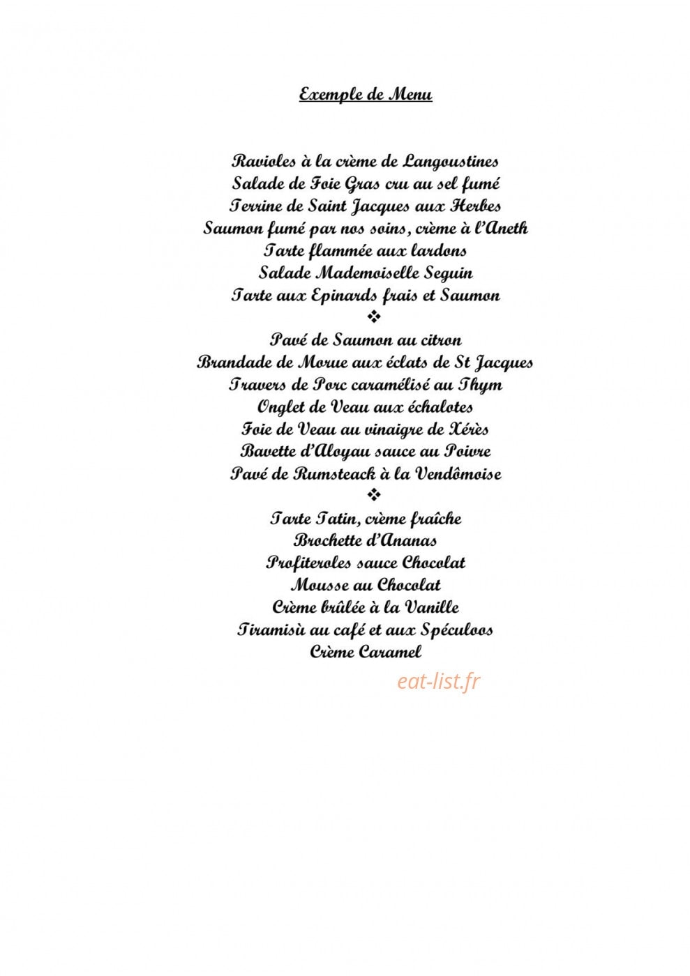 Chez Berru — carte page 1