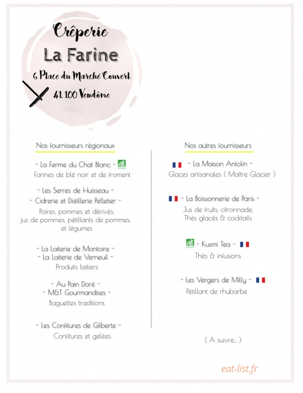 La Farine — carte page 1