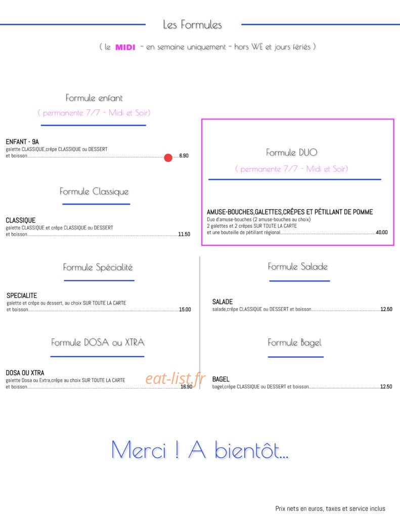 La Farine — carte page 2