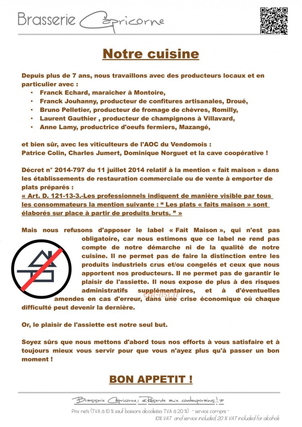 Le capricorne — carte page 1