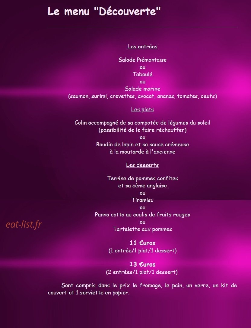 Le Pastronomique — carte page 3