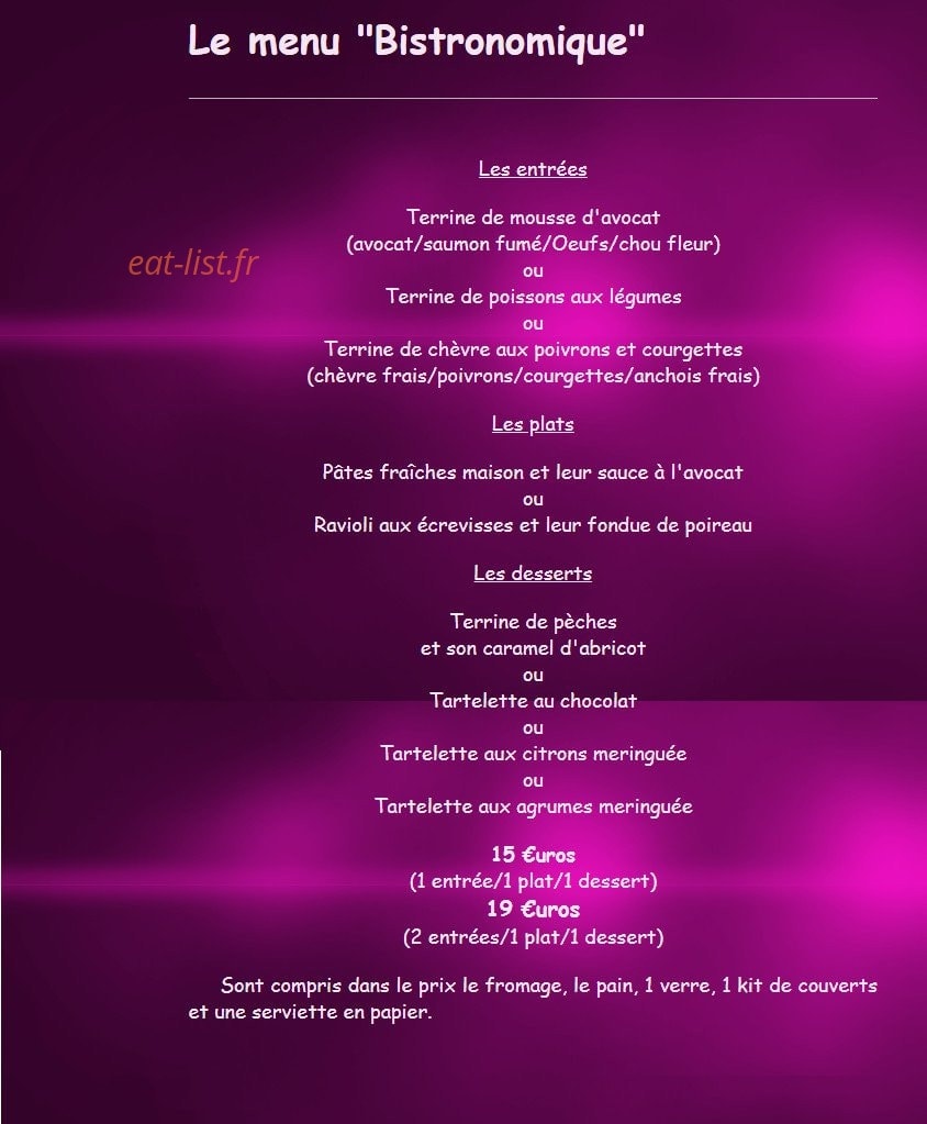 Le Pastronomique — carte page 4