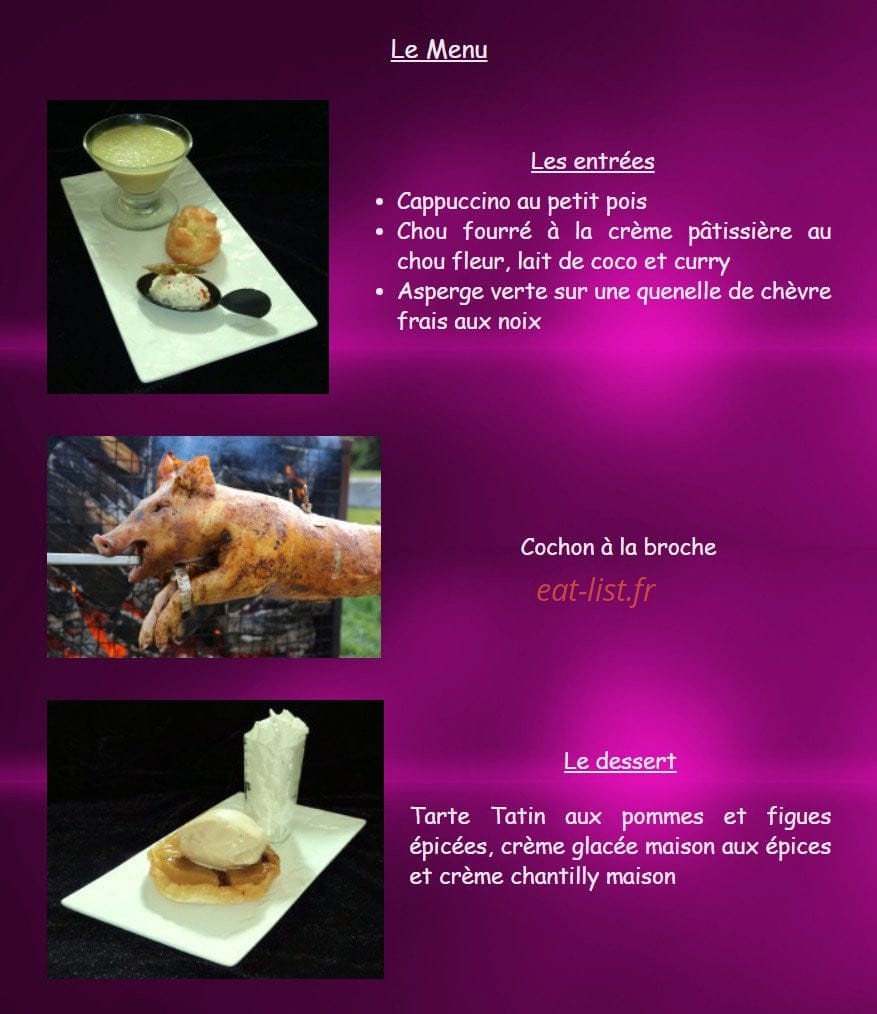 Le Pastronomique — carte page 1