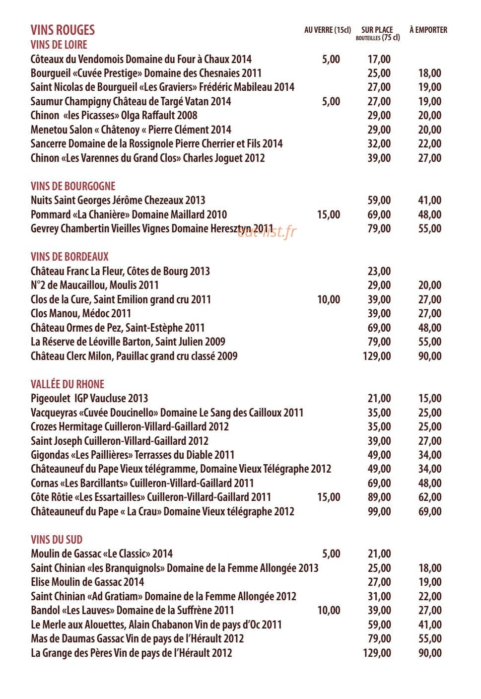 Le saint georges — carte page 2