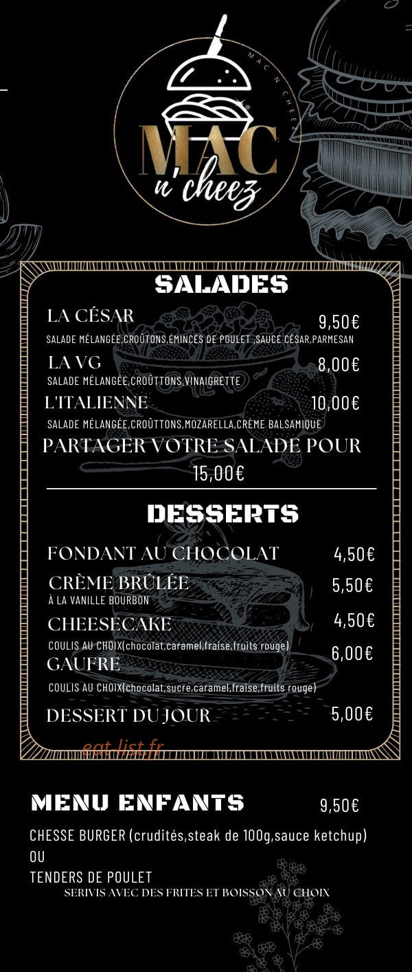 Mac n cheez — carte page 2