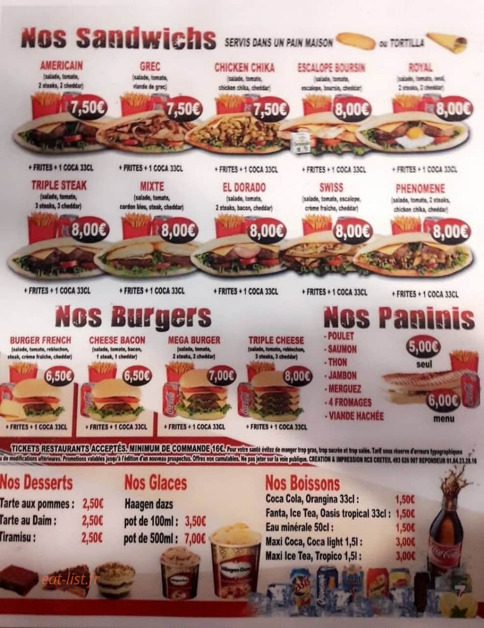 My pizza — carte page 1