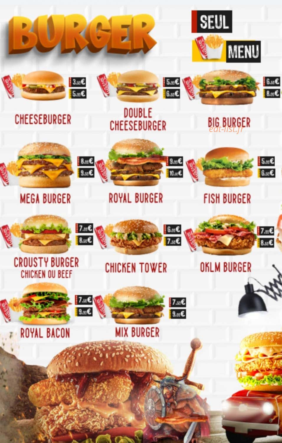 O'Klm Food — carte page 1