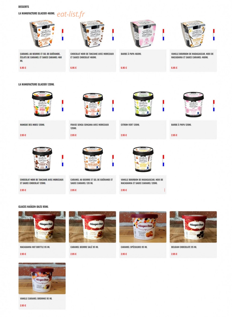 Original Burger Store — carte page 6