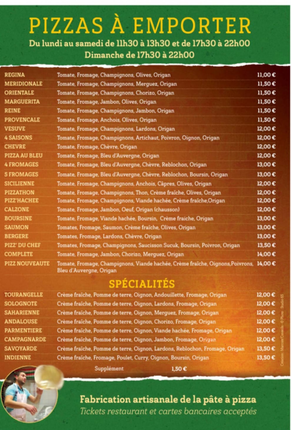 Pizz'Appétit — carte page 2