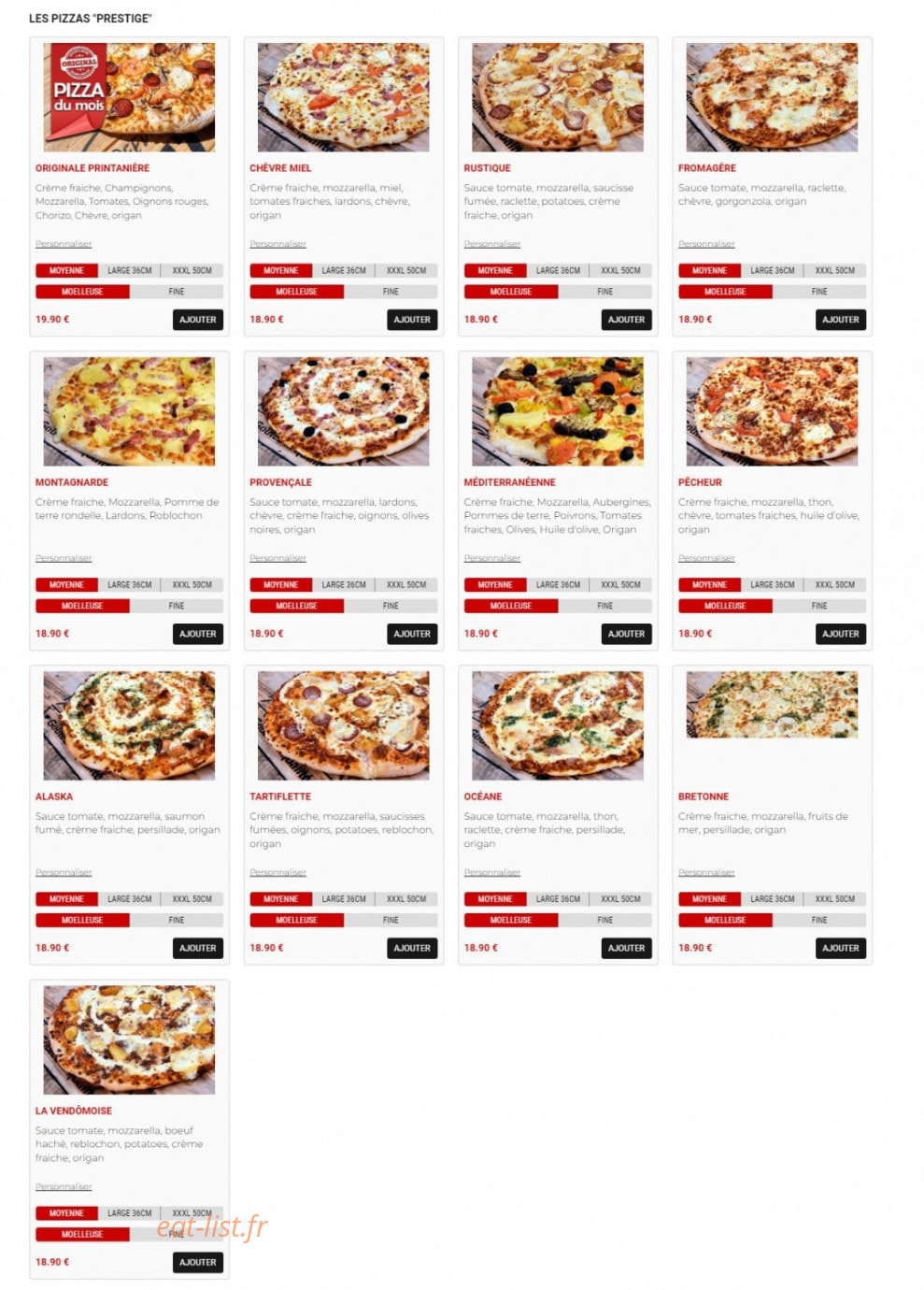 Speedy Pizz — carte page 5