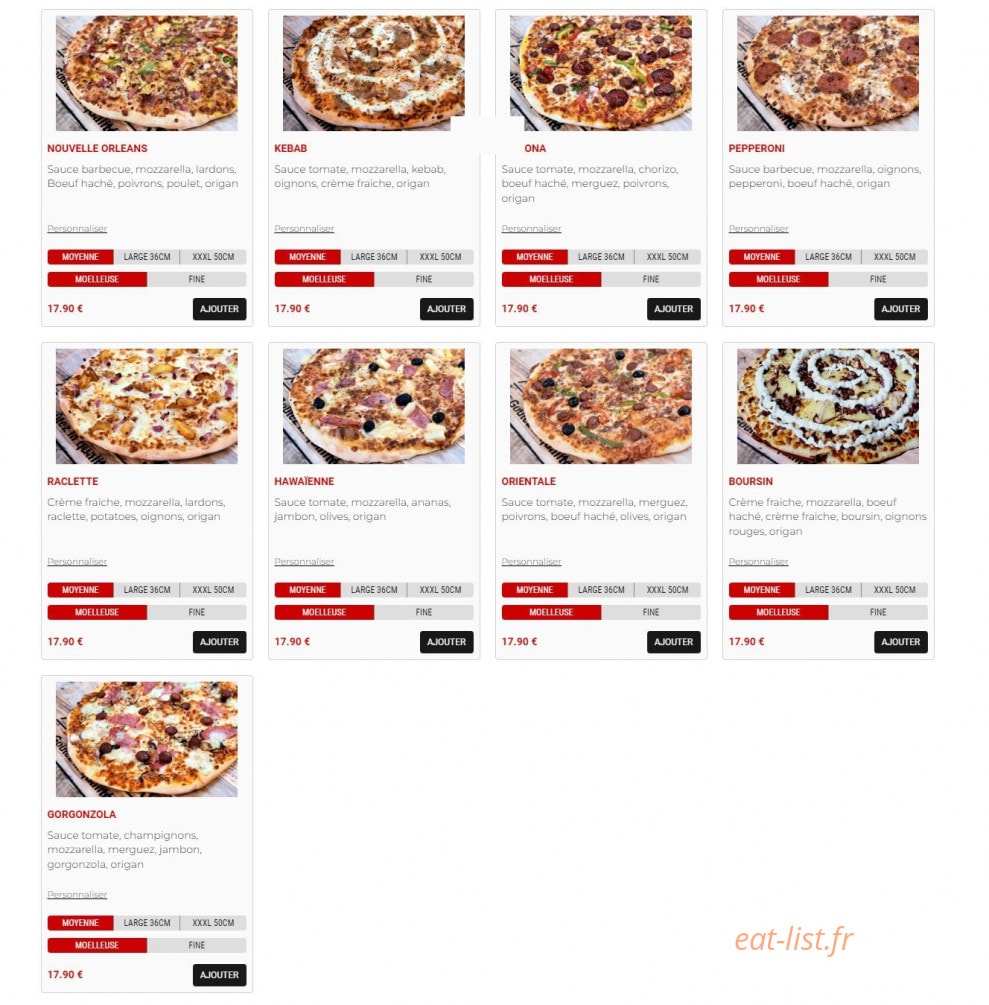 Speedy Pizz — carte page 4