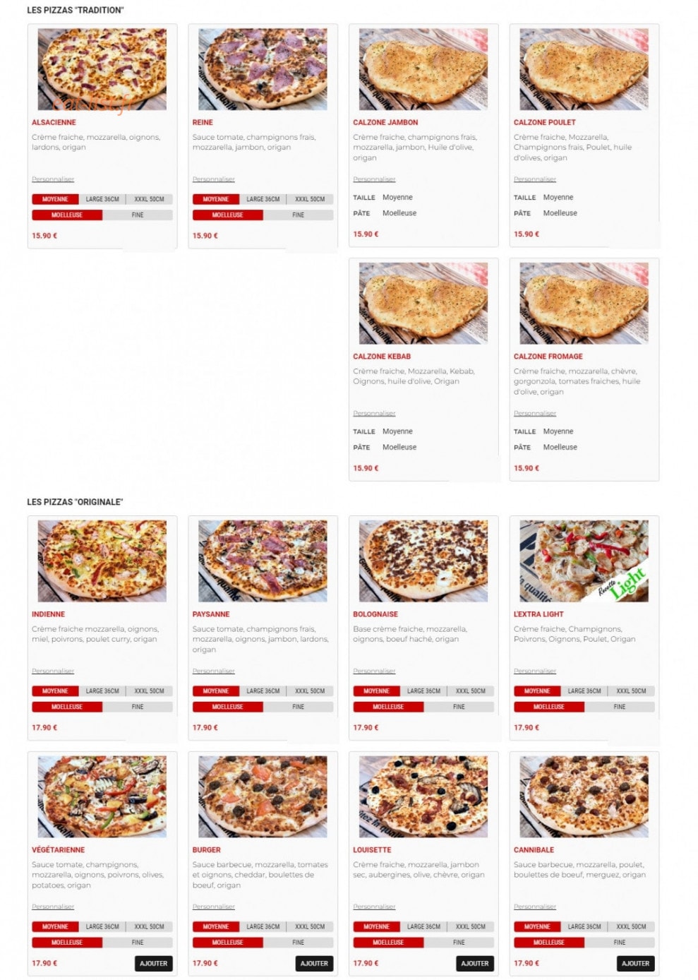 Speedy Pizz — carte page 3