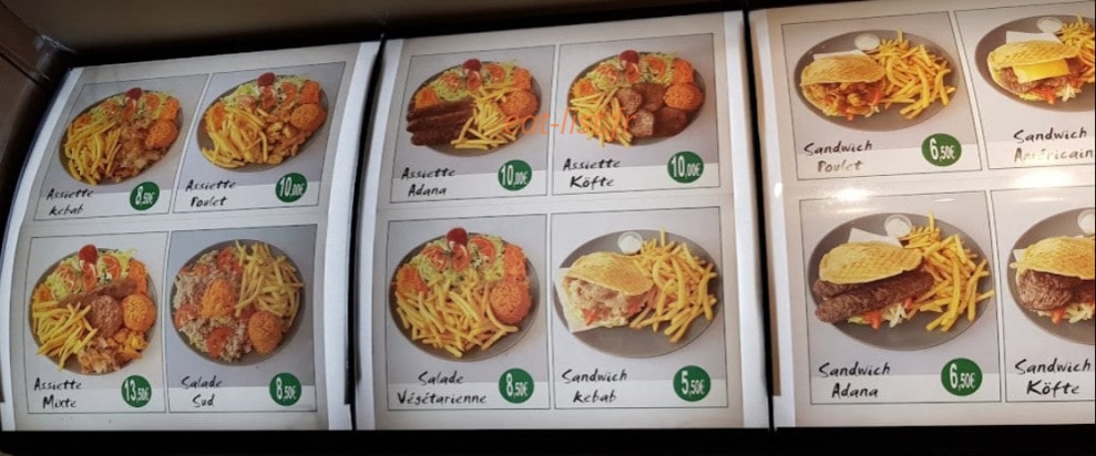 Fun Kebab — carte page 1