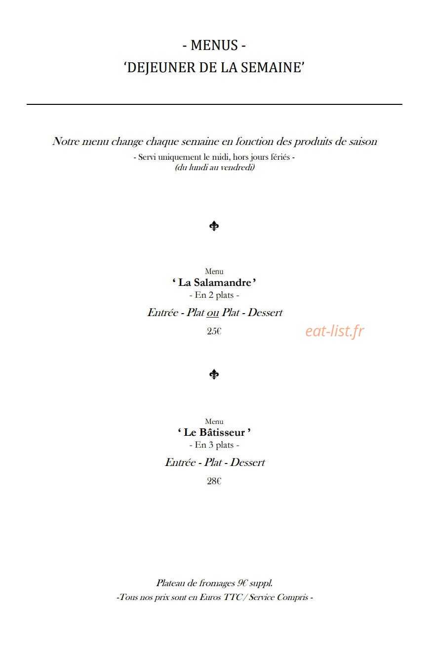 La Salamandre — carte page 3