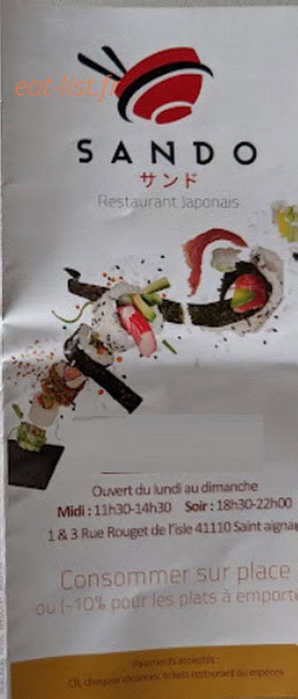 Sushi sando — carte page 1
