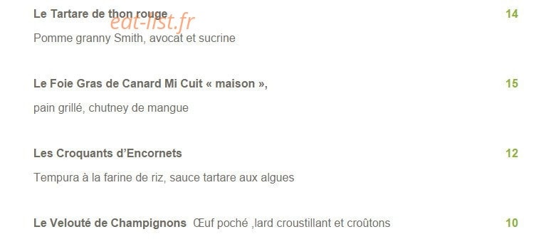 Restaurant La Vieille Tour — carte page 3