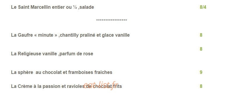 Restaurant La Vieille Tour — carte page 5