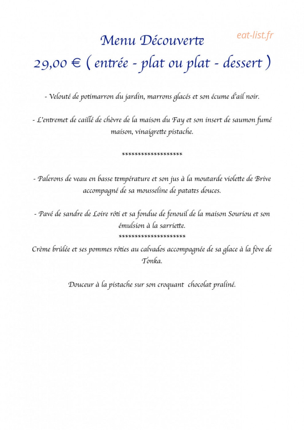 Le Clos Des Sureaux — carte page 1