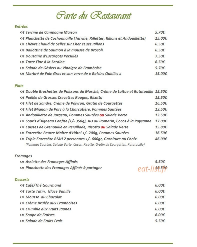 Le Moulin de la Renne — carte page 2