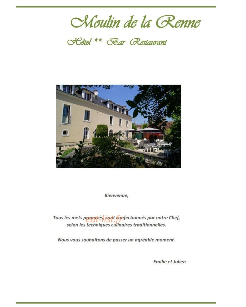 Le Moulin de la Renne — carte page 1