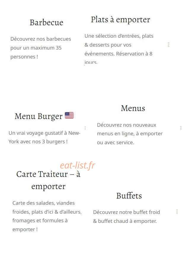 Au Phil' du Goût — carte page 1
