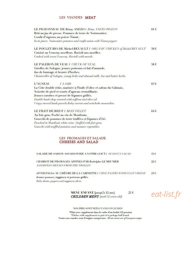 Domaine des Hauts de Loire — carte page 2