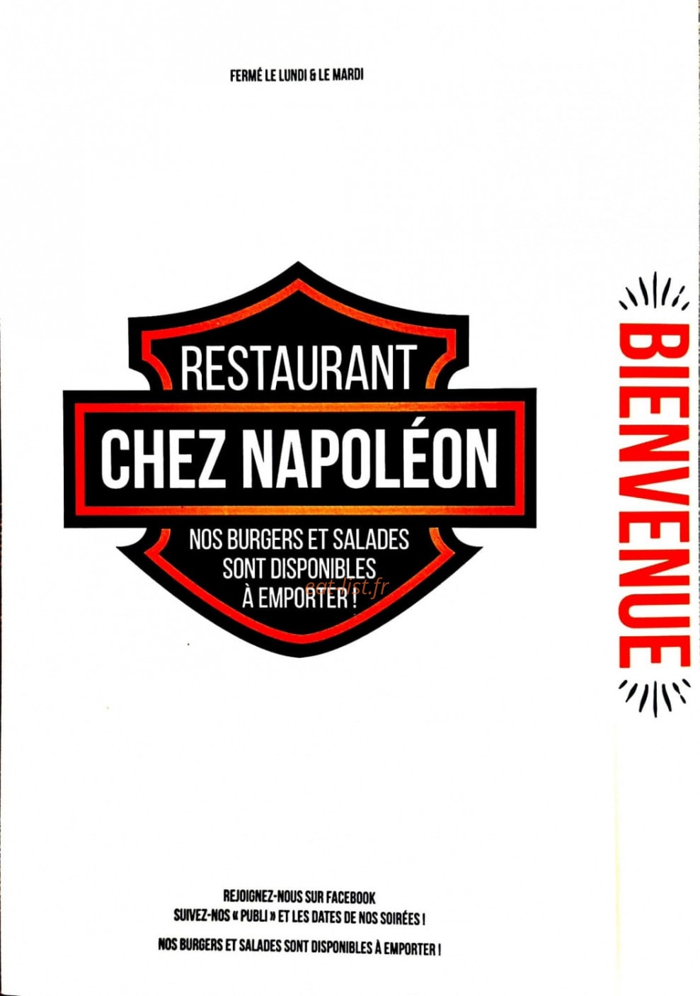 Chez Napoléon — carte page 1