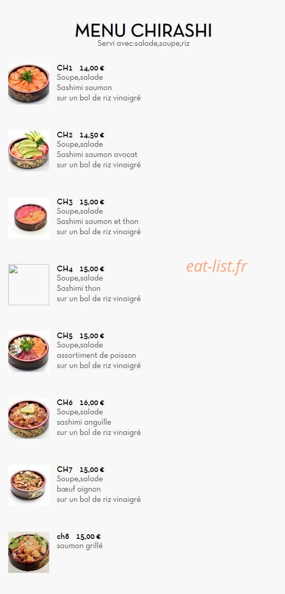 Asaki Sushi — carte page 17