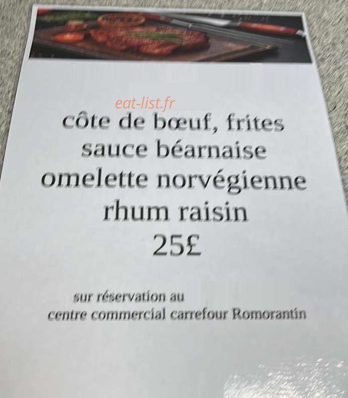 Au carrefour des saveurs — carte page 1
