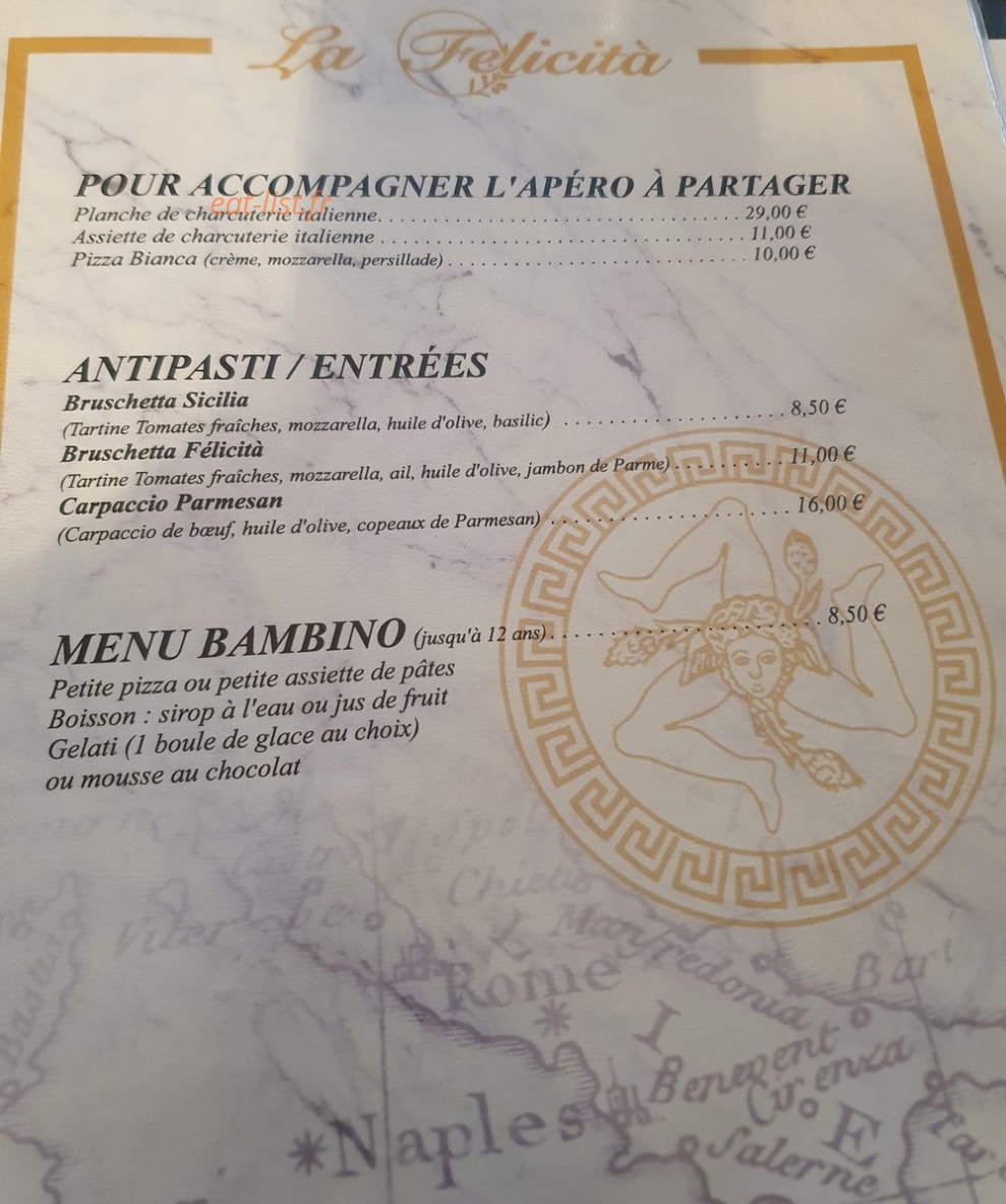 La Felicità — carte page 1
