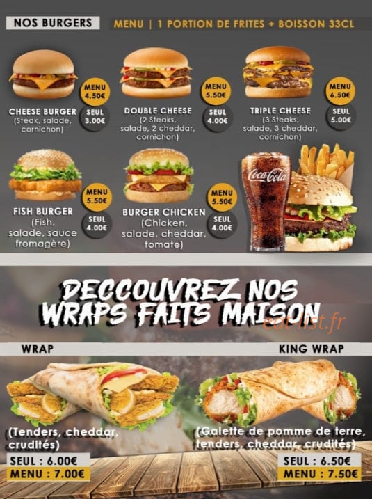 Tacos King — carte page 3